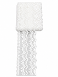 White Floral Embroidered Wide Lace Trim