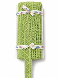 Light Green Embroidered Lace Trim – Decorative Eyelet Mesh Border for Sewing & Craft Projects