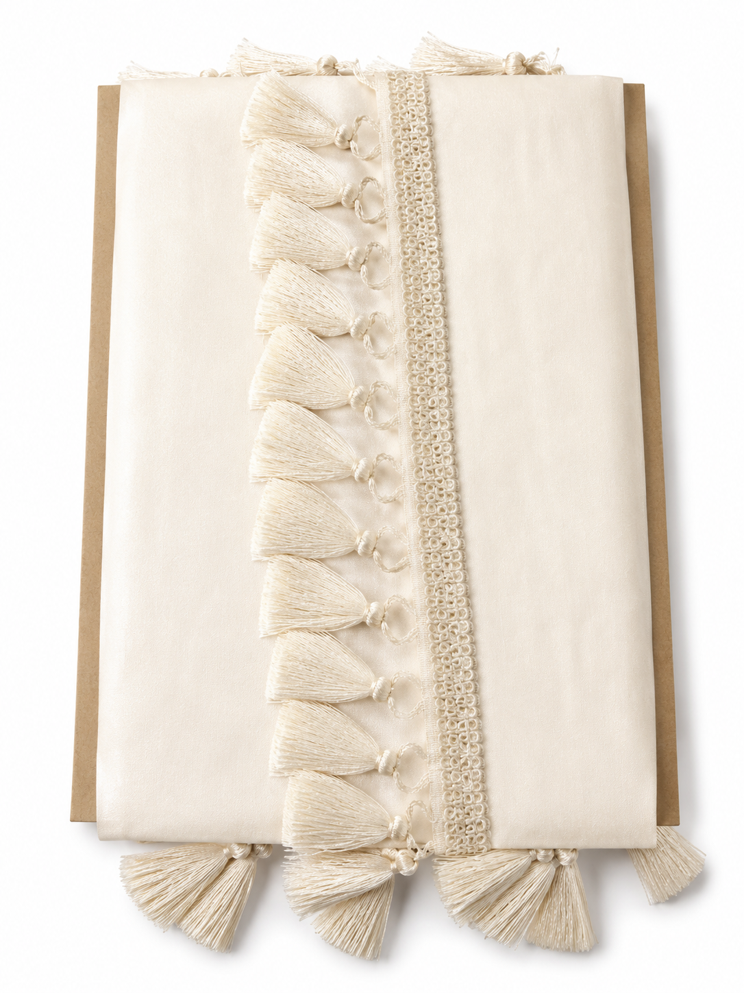 Ivory Tassel Fringe Trim – Elegant Decorative Tassel Border for Home Décor & Fashion Projects