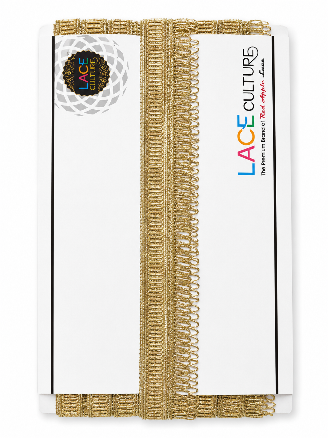 Premium Gold Decorative Loop Lace Trim – Metallic Border for Sarees, Lehengas & Craft Projects