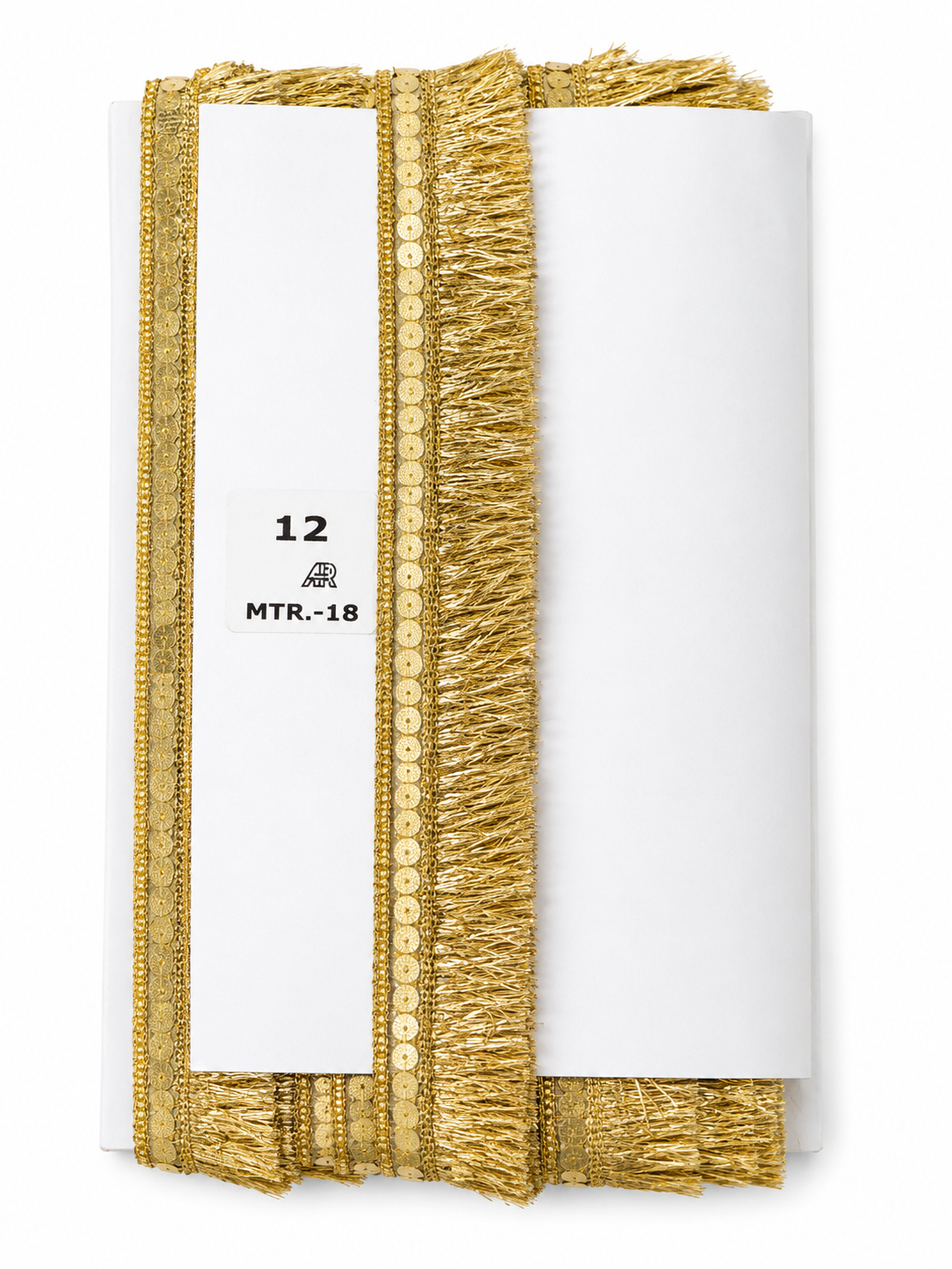 Gold Coin Fringe Trim – Decorative Metallic Tassel Border for Sarees, Costumes & Home Décor
