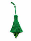 Green Thread Tassel Latkan with Decorative Beads – 1 Piece