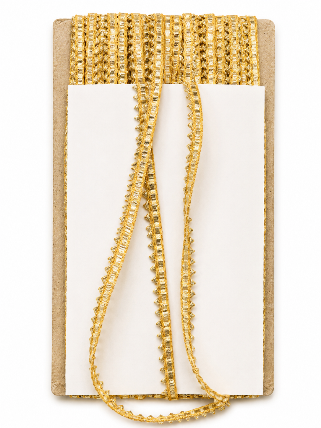 Golden Fancy Lace Trim with Triangle Edge – Decorative Border for Suits & Sarees