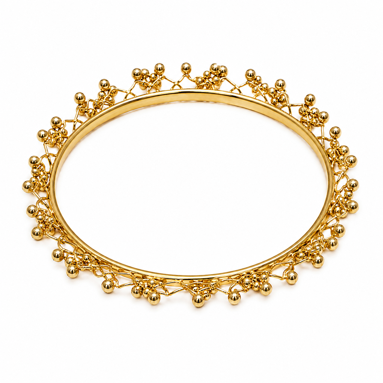 Traditional Gold Finish Ghungroo Kada Bangles Set (Set of 2) | Elegant Ethnic Statement Bracelets for Women