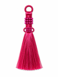 Hot Pink Thread Tassel Latkan with Pearl Beads – 1 Piece