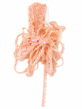 Peach Scalloped Crochet Lace Trim – Decorative Border Lace for Sewing & Crafts