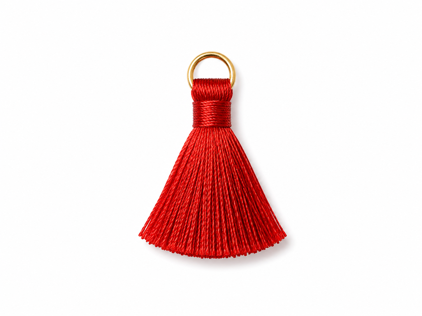 Red Thread Tassel Latkan with Golden Ring – 1 Piece