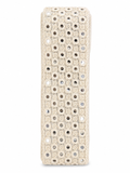 Premium Mirror Embroidered Lace Trim – Ivory/Cream