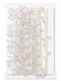Crystal Teardrop Beaded Trim – AB Crystal Decorative Border for Bridal & Designer Wear