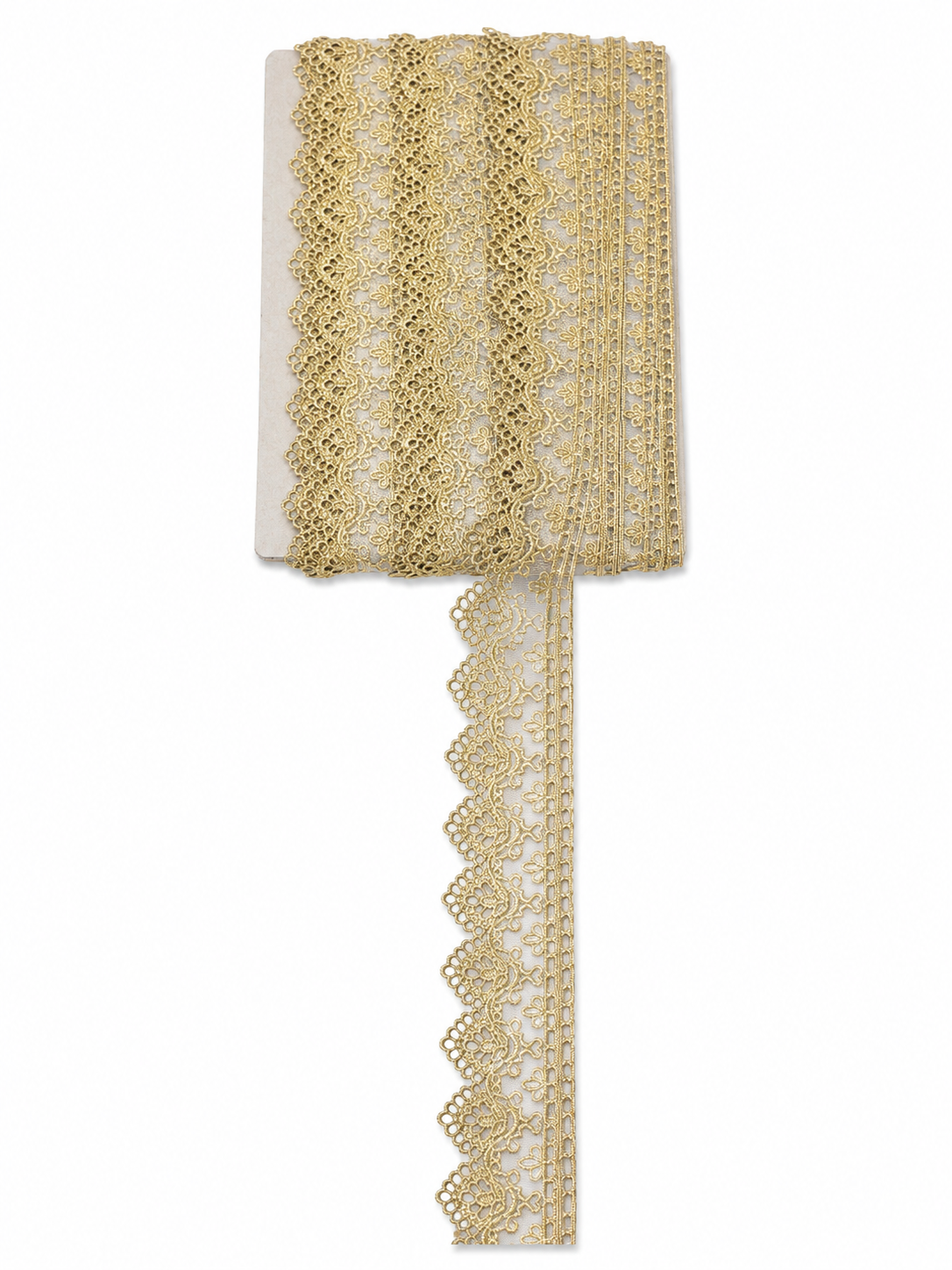 Gold Floral Scalloped Lace Trim