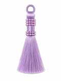 Lavender Thread Tassel Latkan with Crystal Beads – 1 Piece