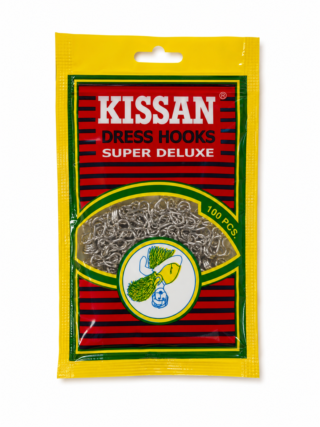 Kissan Super Deluxe Dress Hooks | Heavy-Duty Sewing Hooks & Eyes | Silver Dress Hooks for Tailoring