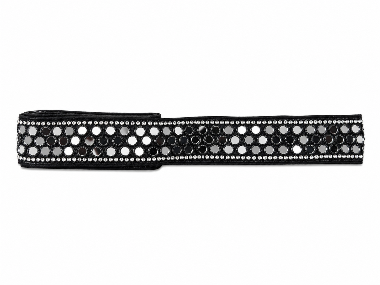 Black Mirror Embroidered Lace Trim – Premium Decorative Border | Approx. 2 Yards