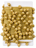 Decorative Latkan Ball Trim – Gold Hanging Tassel Bead Lace for Sarees, Lehengas & Home Décor