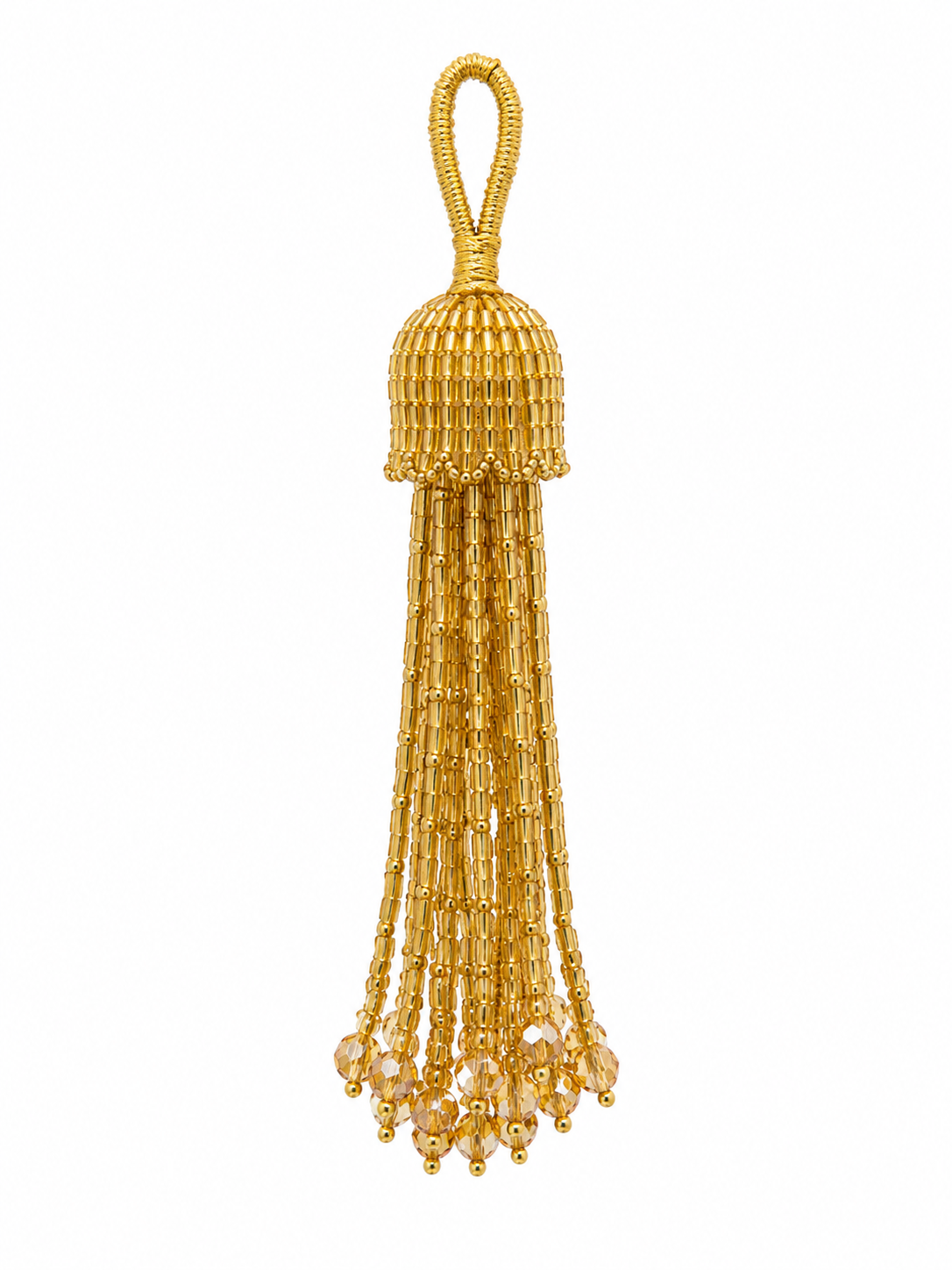 Premium Beaded Tassel Latkan – Gold