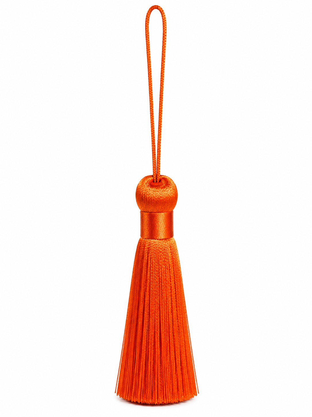 Orange Decorative Tassel – Premium Silk Thread Hanging Tassel for Curtains, Garments & Home Décor