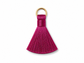 Hot Pink Thread Tassel Latkan with Golden Ring – 1 Piece