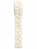 Premium Floral Vine Embroidered Lace Trim – Ivory/Cream