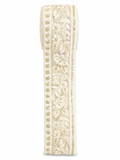 Premium Floral Embroidered Lace Trim – Ivory/Cream