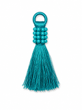 Teal Thread Tassel Latkan with Bead Detailing – 1 Piece