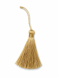 Metallic Gold Thread Tassel Latkan with Hanging Loop – 1 Piece
