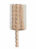 Rose Gold Sequin & Beaded Scalloped Lace Trim
