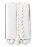 White Tassel Fringe Trim – Decorative Cotton Tassel Border for Curtains, Cushions & Craft Projects