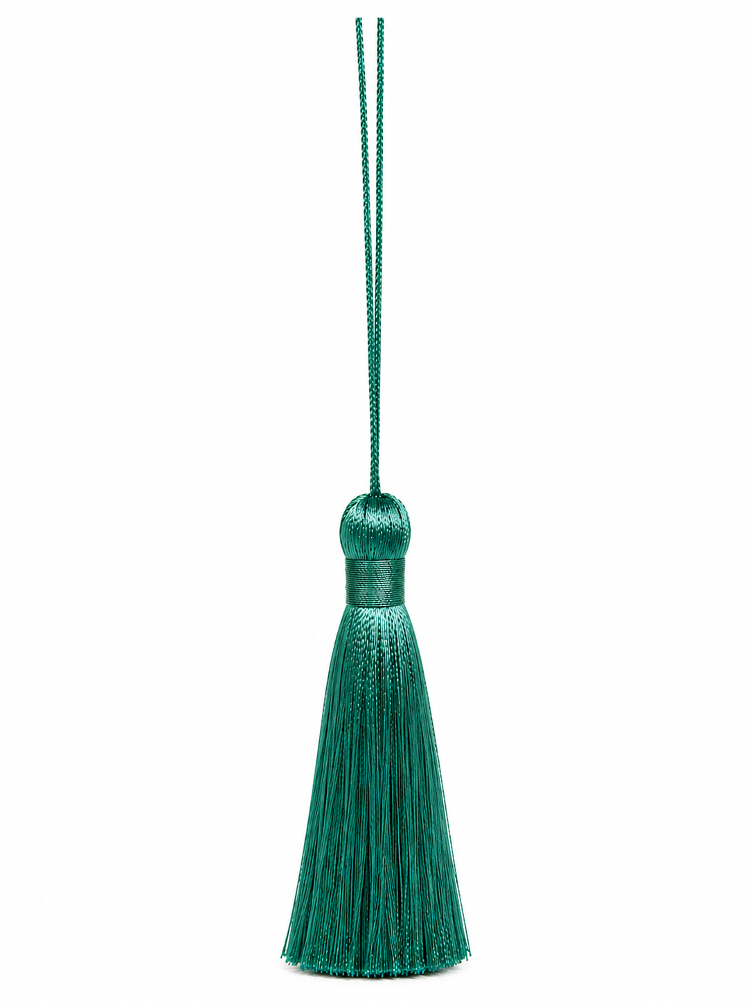 Emerald Green Decorative Tassel – Premium Silk Thread Hanging Tassel for Curtains, Garments & Home Décor