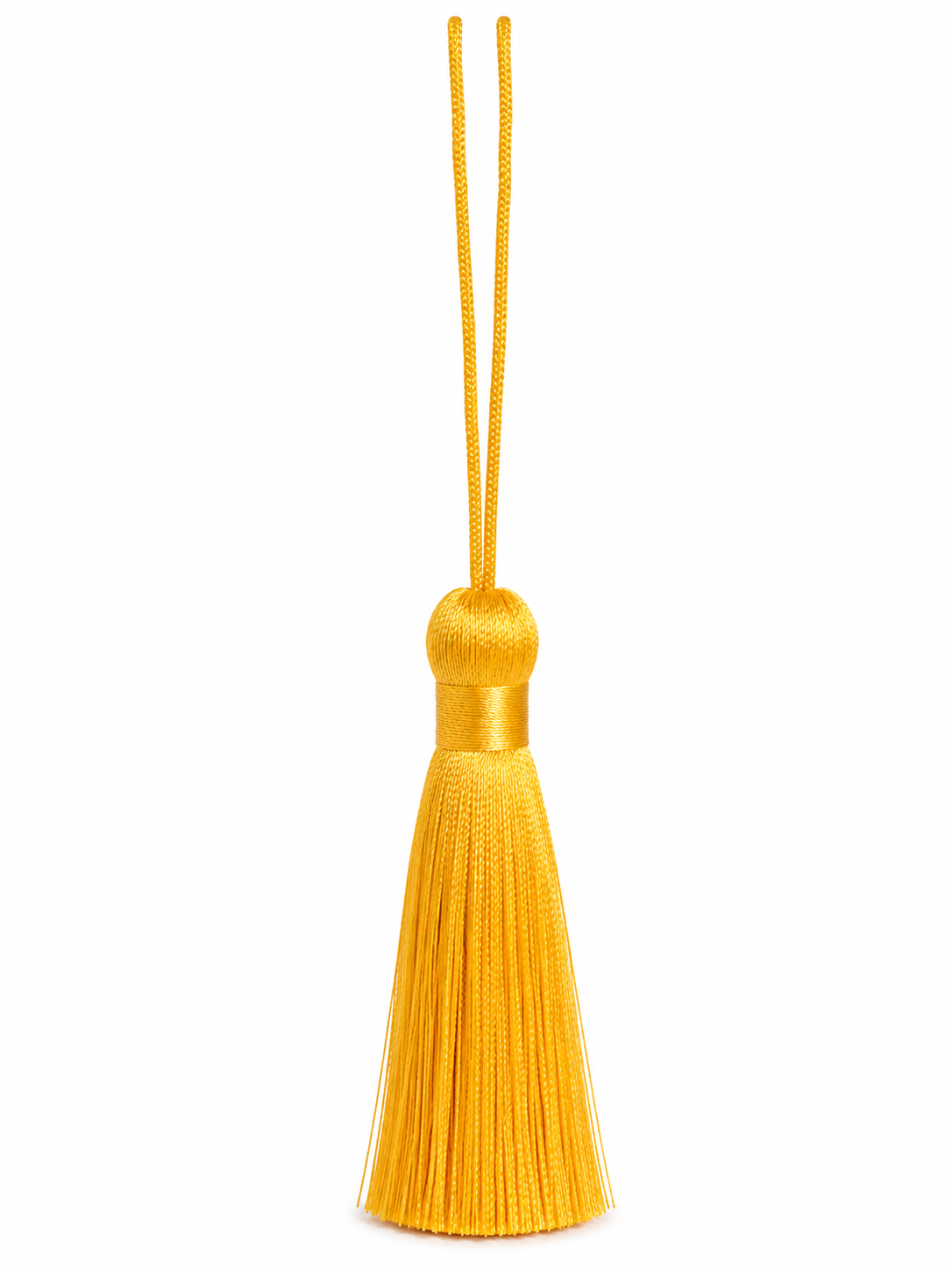 Golden Yellow Decorative Tassel – Premium Silk Thread Hanging Tassel for Curtains, Garments & Home Décor