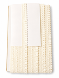Ivory Rosette Pom Pom Lace Trim – Decorative Floral Cotton Border