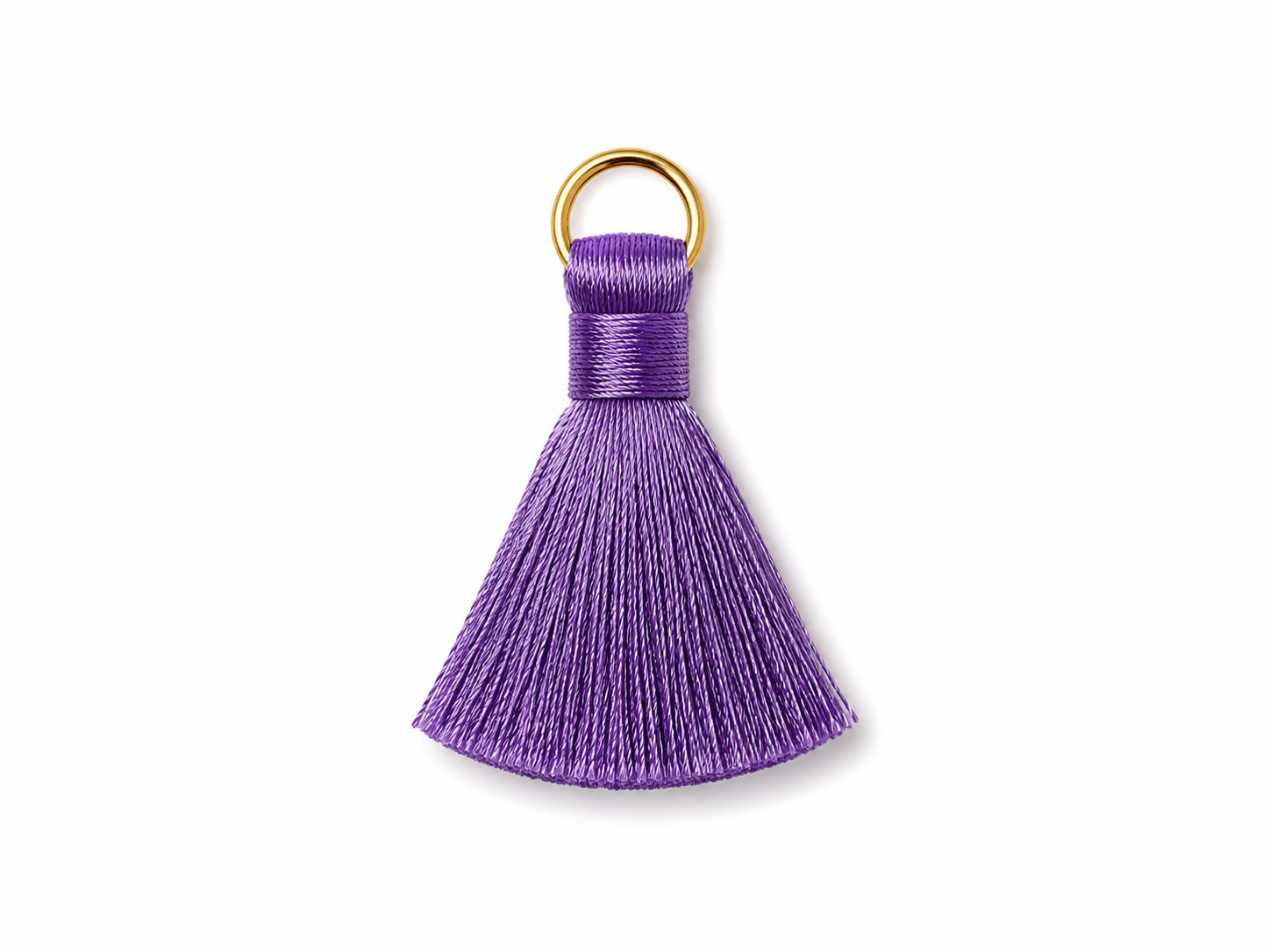 Purple Thread Tassel Latkan with Golden Ring – 1 Piece