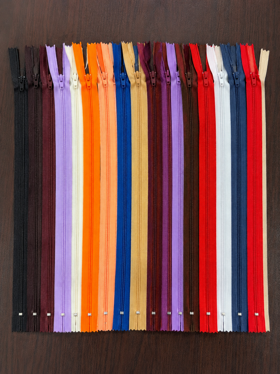 17 Inch Nylon Closed-End Zippers – Assorted Colors | Sewing & Craft Zippers