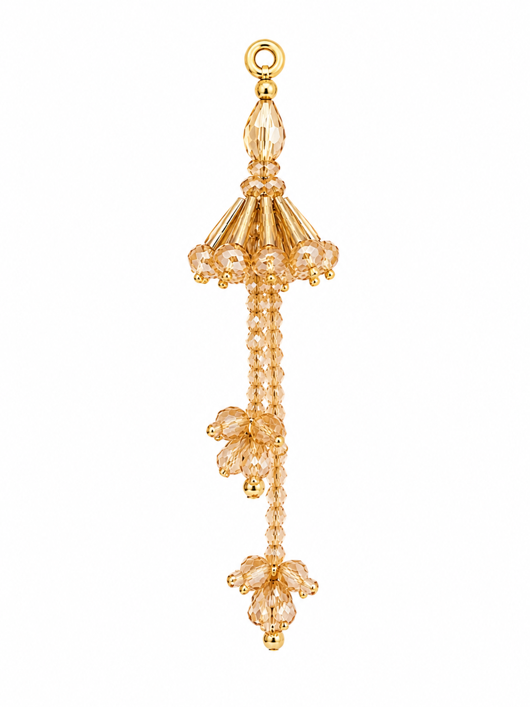Premium Beaded Latkan Tassel – Gold