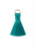 Teal Thread Tassel Latkan with Golden Ring – 1 Piece
