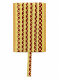 Red & Gold Diamond Pattern Lace Trim – Decorative Border for Saree, Dupatta & Dress Designing