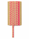 Hot Pink & Gold Diamond Pattern Lace Trim – Decorative Border for Saree, Suit & Craft Work