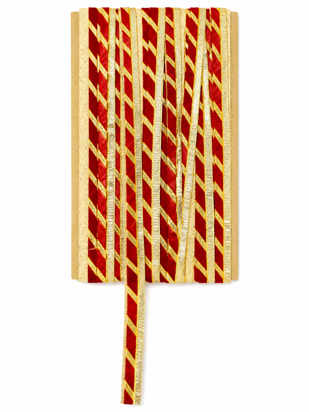 & Gold Diagonal Stripe Lace Trim – Decorative Border for Saree, Suit & Craft Work