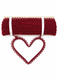 Burgundy Crochet Lace Trim – Decorative Picot Border for Sewing, Saree, Suit & DIY Crafts
