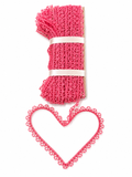 Pink Crochet Lace Trim – Decorative Picot Edge Lace for Sewing, Saree, Suit & DIY Crafts