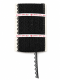 Black Crochet Lace Trim – Elegant Decorative Border Lace for Sewing, Saree, Dress & DIY Crafts