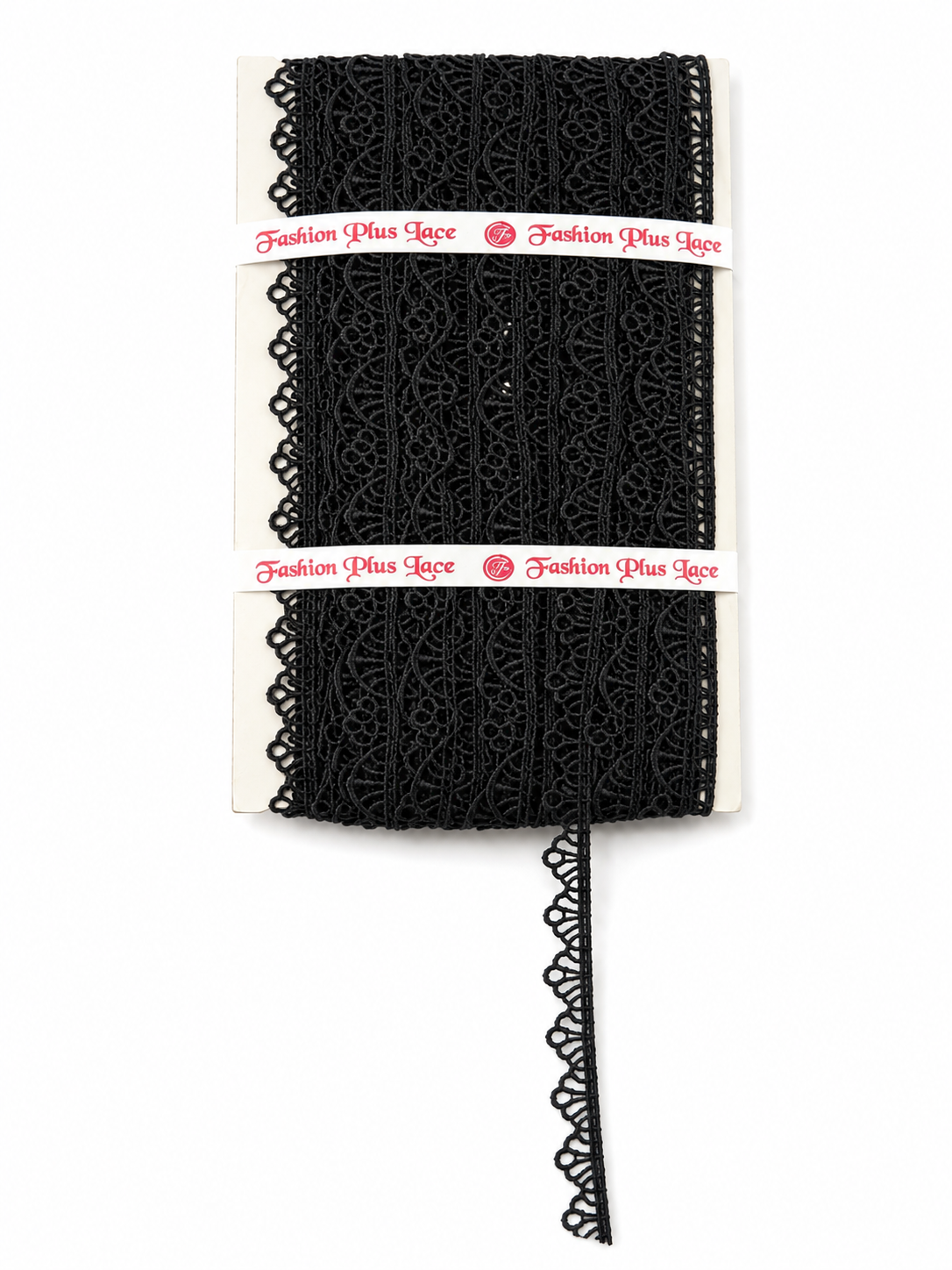 Black Crochet Lace Trim – Elegant Decorative Border Lace for Sewing, Saree, Dress & DIY Crafts