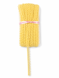 Pastel Yellow Crochet Lace Trim – Decorative Scalloped Border Lace for Sewing & Craft Projects