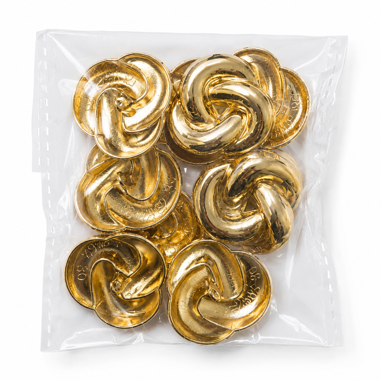 Golden Decorative Knot Button for Blouses, Kurtis & Ethnic Wear – Premium Chinese Frog Button (1 Piece)