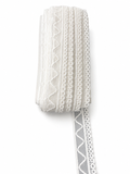 White Embroidered Lace Trim – Floral Eyelet Decorative Sewing Border