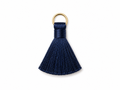 Navy Blue Thread Tassel Latkan with Golden Ring – 1 Piece