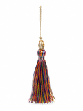 Multicolor Thread Tassel Latkan with Crystal Bead – 1 Piece