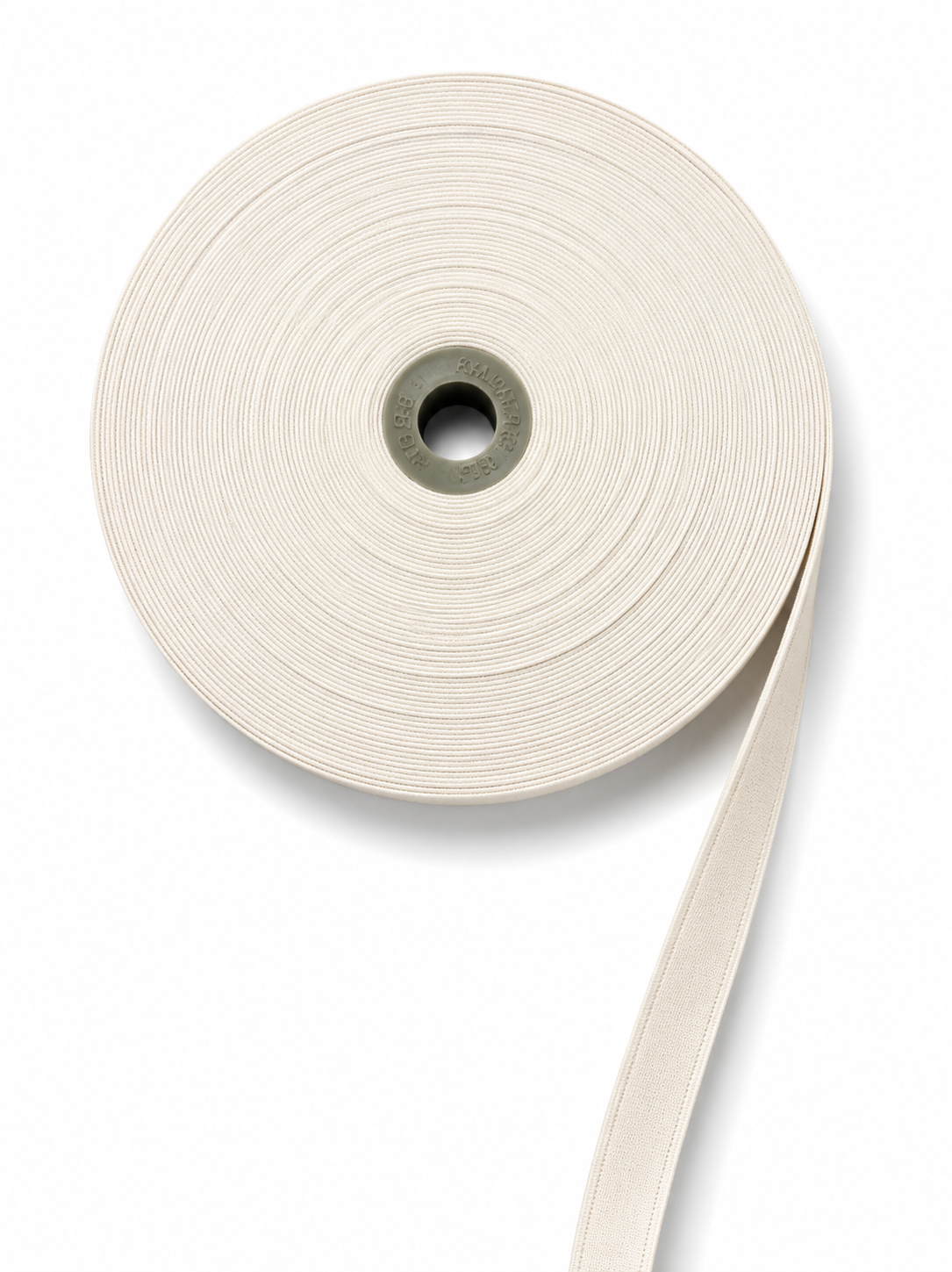 White Decorative Elastic Band Roll – 1 Inch Wide | Silver Edge Trim | 25 Meter Roll