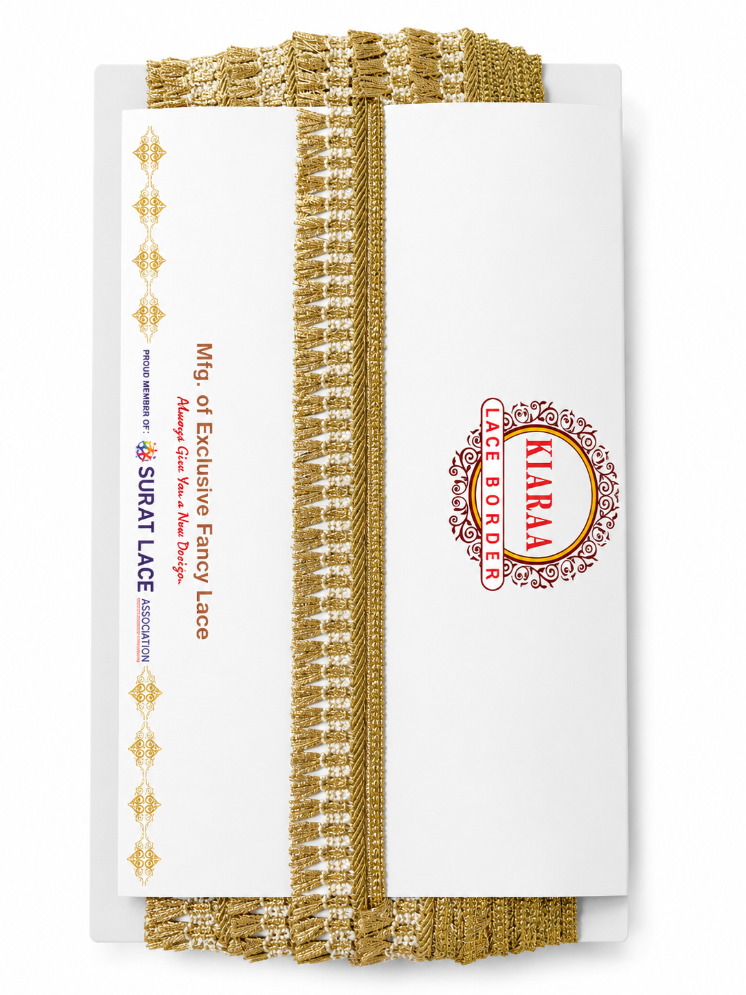 Gold Designer Tassel Fringe Trim – Premium Decorative Border for Sarees, Lehengas & Costumes