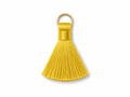 Mustard Yellow Thread Tassel Latkan with Golden Ring – 1 Piece