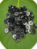 ⚫ Classic Black 4-Hole Sewing Button – Premium Garment & Craft Button